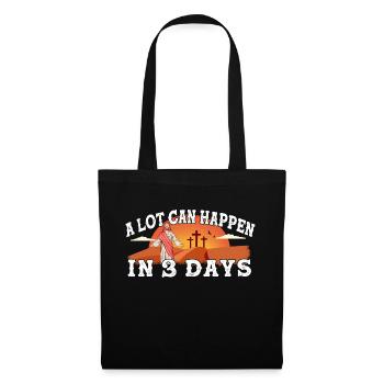 A Lot Can Happen In 3 Days Easter Day Cross - Tote Bag - black - Front