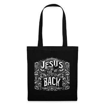 Jesus Has My Back 21 - Stoffbeutel - Schwarz - Vorne