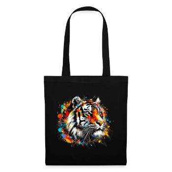 Tigre - Sac en tissu - noir - Devant