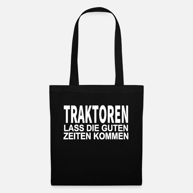Traktor - Stoffbeutel - Schwarz