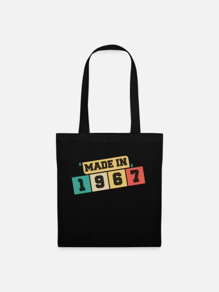 1967 Geburtstag 1967 Jahrgang 1967 Geburtstag - Stoffbeutel - Schwarz