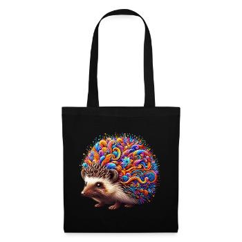 Igel - Stoffbeutel - Schwarz - Vorne