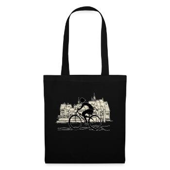 Cycliste - Sac en tissu - noir - Devant