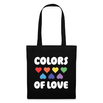 LGBTQ Pride Month - Farben der Liebe - Stoffbeutel - Schwarz - Vorne