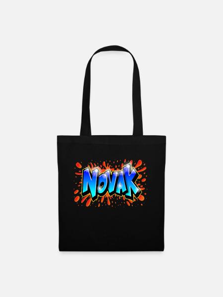 Graffiti NOVAK Splash rouge enfant cadeau - Sac en tissu - noir