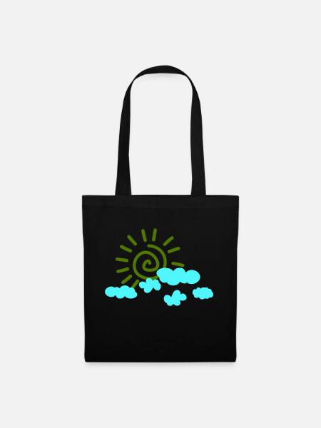 sonne himmel - Stoffbeutel - Schwarz