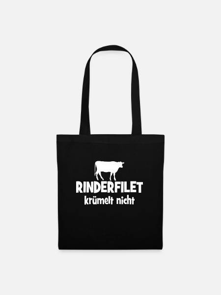 Rinderfilet krümelt nicht- Grillen - Fleisch - Stoffbeutel - Schwarz