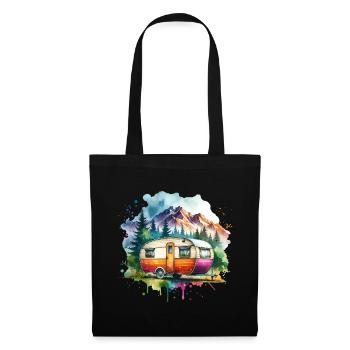 Camping Camper Caravan - Tote Bag - black - Front