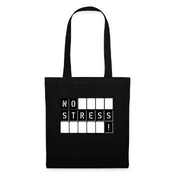 No stress - Blocks - Stoffbeutel - Schwarz - Vorne