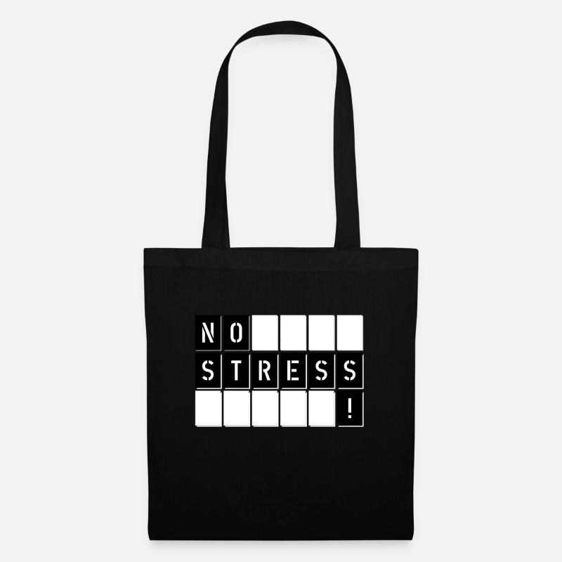 No stress - Blocks - Stoffbeutel - Schwarz