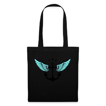 Symbole d’ancre - Sac en tissu - noir - Devant