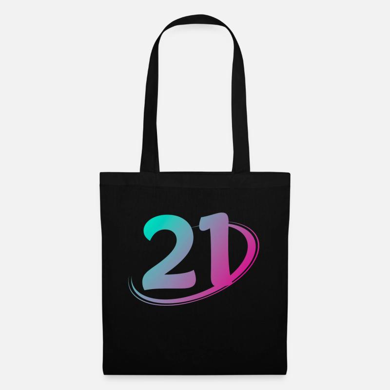 Numéro 21 multicolore - Sac en tissu - noir