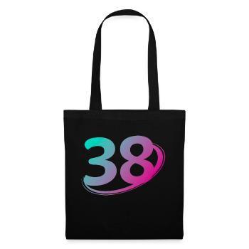 Numéro 38 multicolore - Sac en tissu - noir - Devant