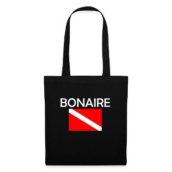 Drapeau de plongée Bonaire - Plongée sous-marine - Plongée sous-marine - Tauchen - Sac en tissu - noir - Devant
