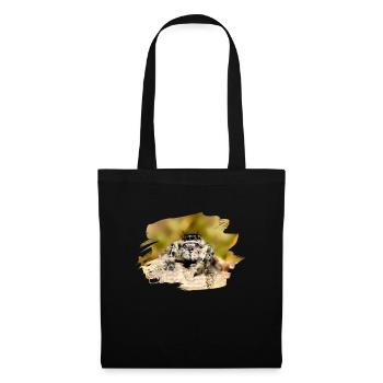 Phidippus bidentatus jumping spider spring spinne - Tote Bag - black - Front