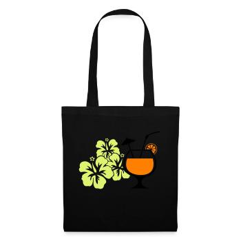 Hawaiian Hibiscus Cocktail - Tote Bag - black - Front