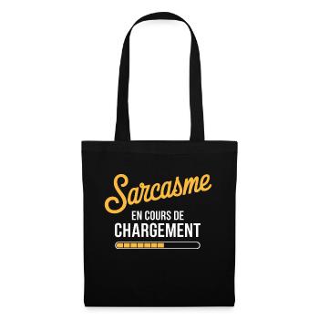 Sarcasme en cours de chargement - Sac en tissu - noir - Devant