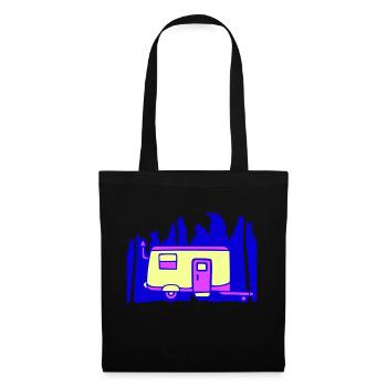 Caravan Palm Trees Recreation Holidays Outdoor Camper - Tote Bag - black - Front