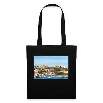 Gozo (Għawdex) Île de Mġarr Għajnsielem ville de Malte - Sac en tissu - noir - Devant