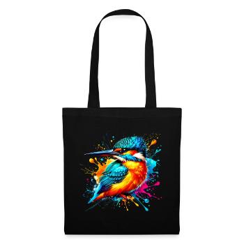 Martin-pêcheur - Sac en tissu - noir - Devant