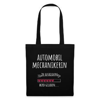 Automobilmechanikerin Ausbildung Beruf Geschenk - Stoffbeutel - Schwarz - Vorne