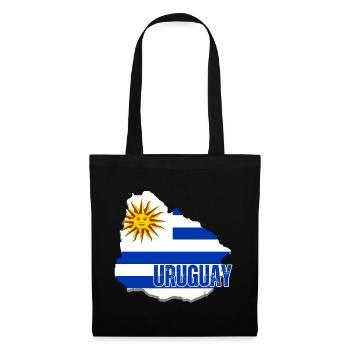 Flagge von Uruguay, Uruguayischer Stolz - Stoffbeutel - Schwarz - Vorne