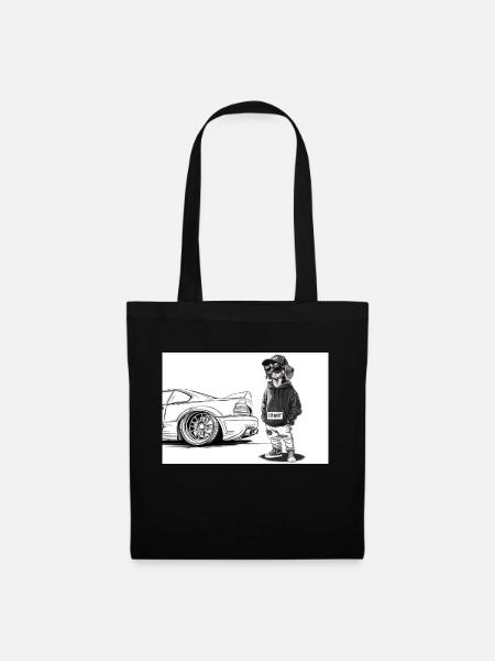 Tuner Dachshund - Tote Bag - black