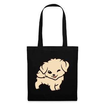 Golden Retriever - Cute Golden Retriever puppy - Tote Bag - black - Front