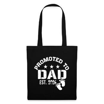 Promu papa 2026 Je vais être père - Sac en tissu - noir - Devant