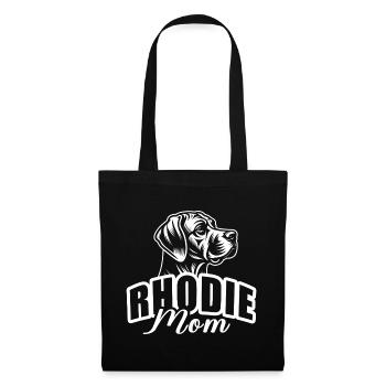 « Rhodie Mom » avec tête de chien - Sac en tissu - noir - Devant