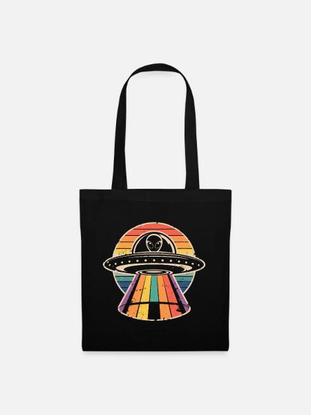 UFO-Liebhaber - Stoffbeutel - Schwarz