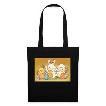 Fête de Pâques - Sac en tissu - noir - Devant