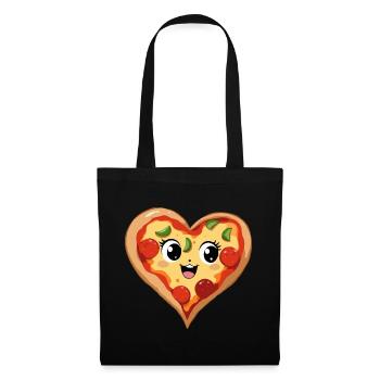 happy love pizza - Tote Bag - black - Front
