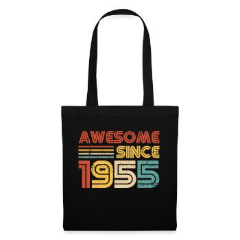 Awesome Since 1955" - Vintage Birthday Year Retro - Tote Bag - black - Front