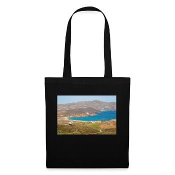 Paralia Ftelias Strand Mykonos Insel Südägäis - Stoffbeutel - Schwarz - Vorne
