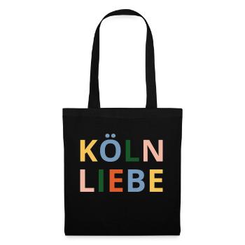 Köln Liebe, Köln ist bunt - Stoffbeutel - Schwarz - Vorne