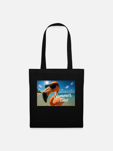 Suns Out, Shades On – Flamingo Style - Tote Bag - black