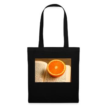 Hêtre et orange - Sac en tissu - noir - Devant