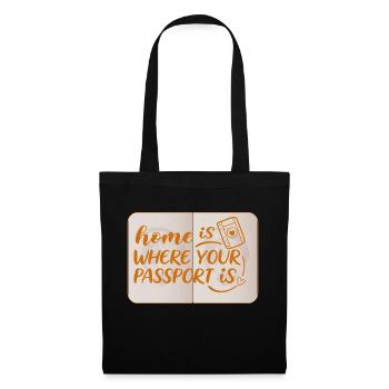Voyage-Dire-Maison est... - Sac en tissu - noir - Devant
