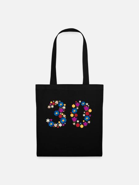 Flowers 30 - Tote Bag - black