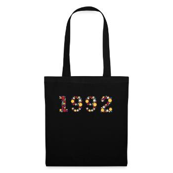 Fleurs 1992 - Sac en tissu - noir - Devant