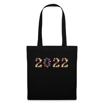 Fleurs 2022 - Sac en tissu - noir - Devant