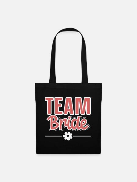 Team Bride - Stoffbeutel - Schwarz