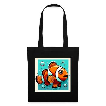 Clownfisch - Stoffbeutel - Schwarz - Vorne