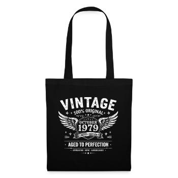 Octobre 1979 | Cadeau d'anniversaire octobre 1979 - Sac en tissu - noir - Devant