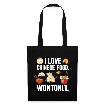 Whimsical Chinese Food Love Design - Tote Bag - black - Front