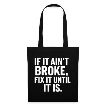 Handyman Sayings for DIY Mechanic Table - Tote Bag - black - Front