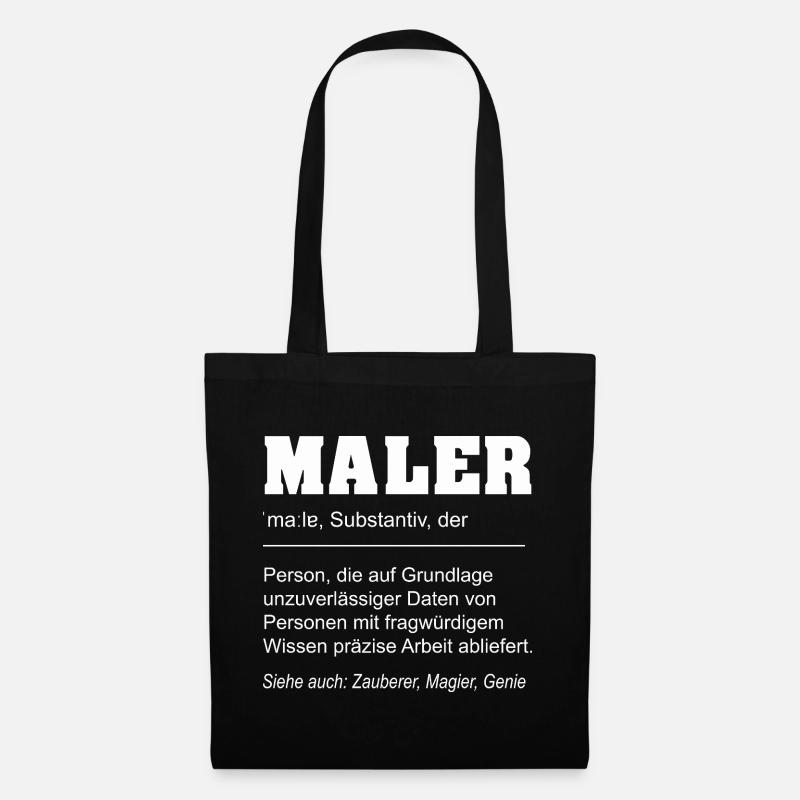 Lustige Definition Maler Beruf - Stoffbeutel - Schwarz