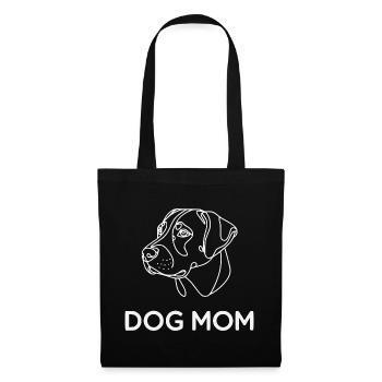Dog Mom – Minimalist Dog Line Art Gift - Tote Bag - black - Front