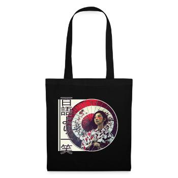 Japanese wisdom - Smile is worth it - Tote Bag - black - Front